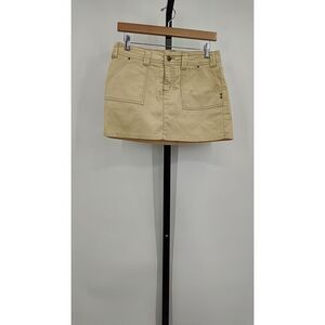 Plugg Womens Mini Skirt Cream Shorts 5